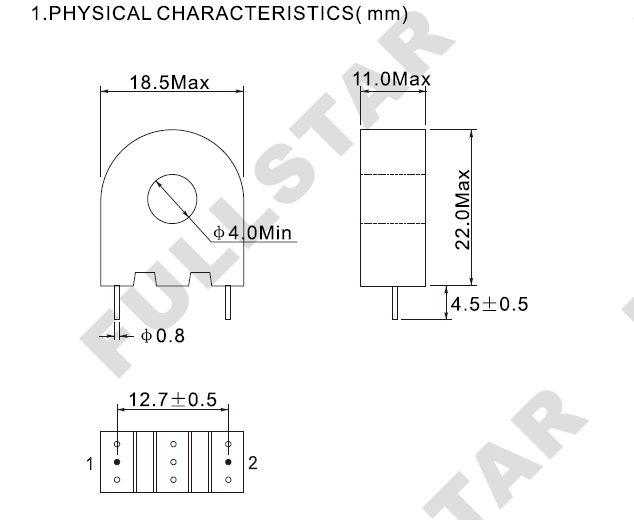 PCB cynyddol uchel-Precision presennol trawsnewidyddion 1:3000 10A / 3.33mA